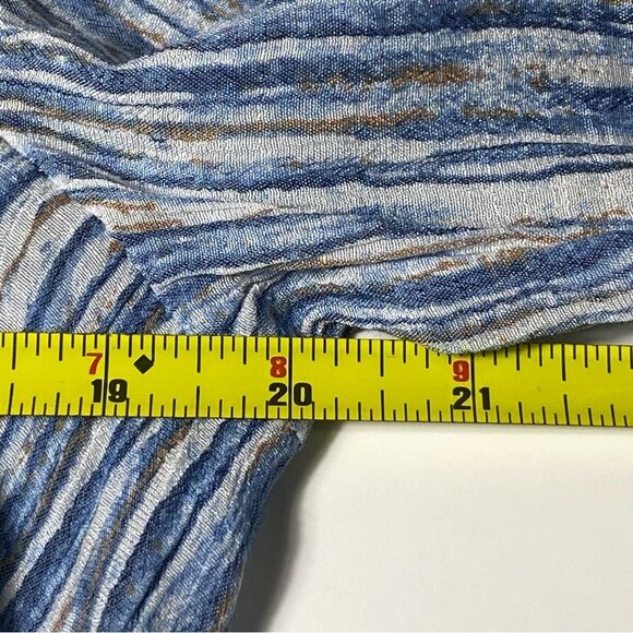 Nanette by Nanette Lapore Blue Striped Button Front Tunic Blouse Women's Size M - Picture 8 of 16